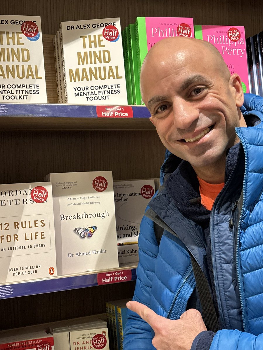 Hello London St Pancras Station, UK, The Wounded Healer is in town! I was chuffed to bits to see copies of my book Breakthrough in <a href="/WHSmith/">WHSmith</a> Right next to Jordan Petrson’s bestseller too!! <a href="/thisiscapstone/">Capstone Books</a>