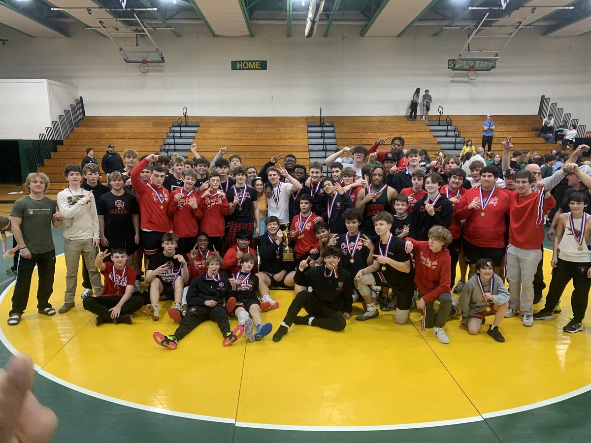 CNathletics1's tweet photo. 2025 SCISA Wrestling State Champions! #BackTheBird 

52-30 win over Ben Lippen! 

Cardinals go Back to Back! https://t.co/r55ZHUILUz