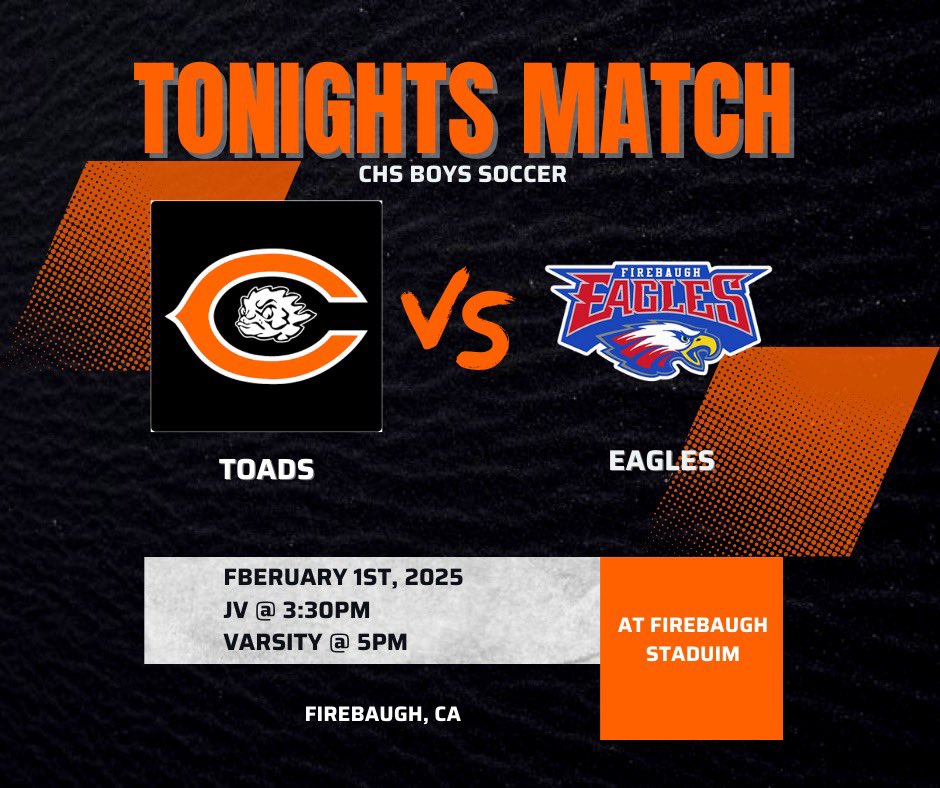 CHSToadSoccer's tweet photo. Tonight’s match against Firebaugh! #GoToads #NeverSettle https://t.co/Gs2PHRxyhs
