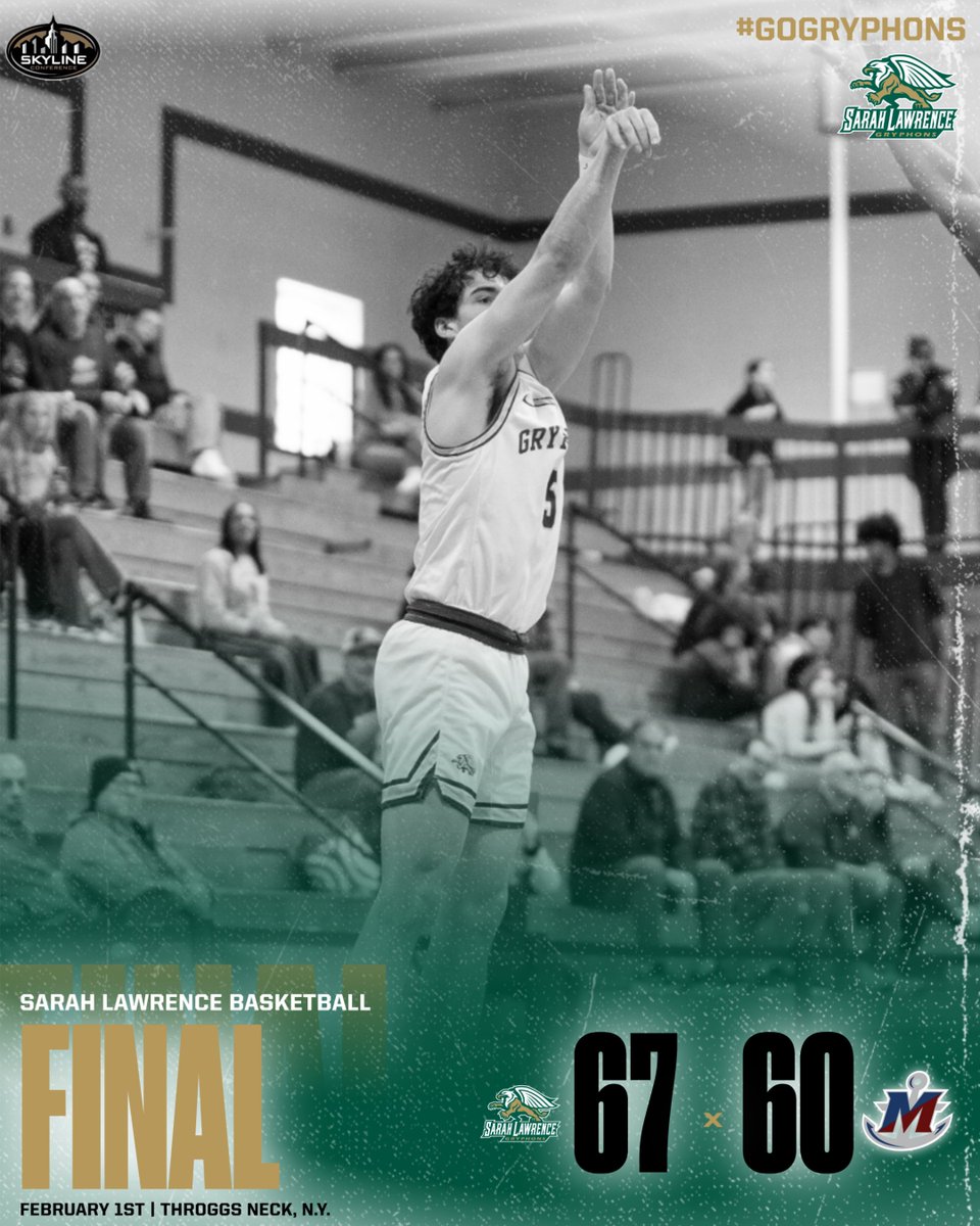 GRYPHONS WIN!

@slcgryphonsmbb hands Maritime their 1st Skyline loss of the season.

🏀 Kelly - 11 PTS &amp; 4 AST
🏀 Dougherty - 10 PTS &amp; 12 AST
🏀 Burman - 11 PTS &amp; 7 REB
🏀 Matonti - 11 PTS on 3 3PT

Up Next: Home on 2/5 vs Farmingdale State

#StrengthAndIntelligence
#GoGryphons