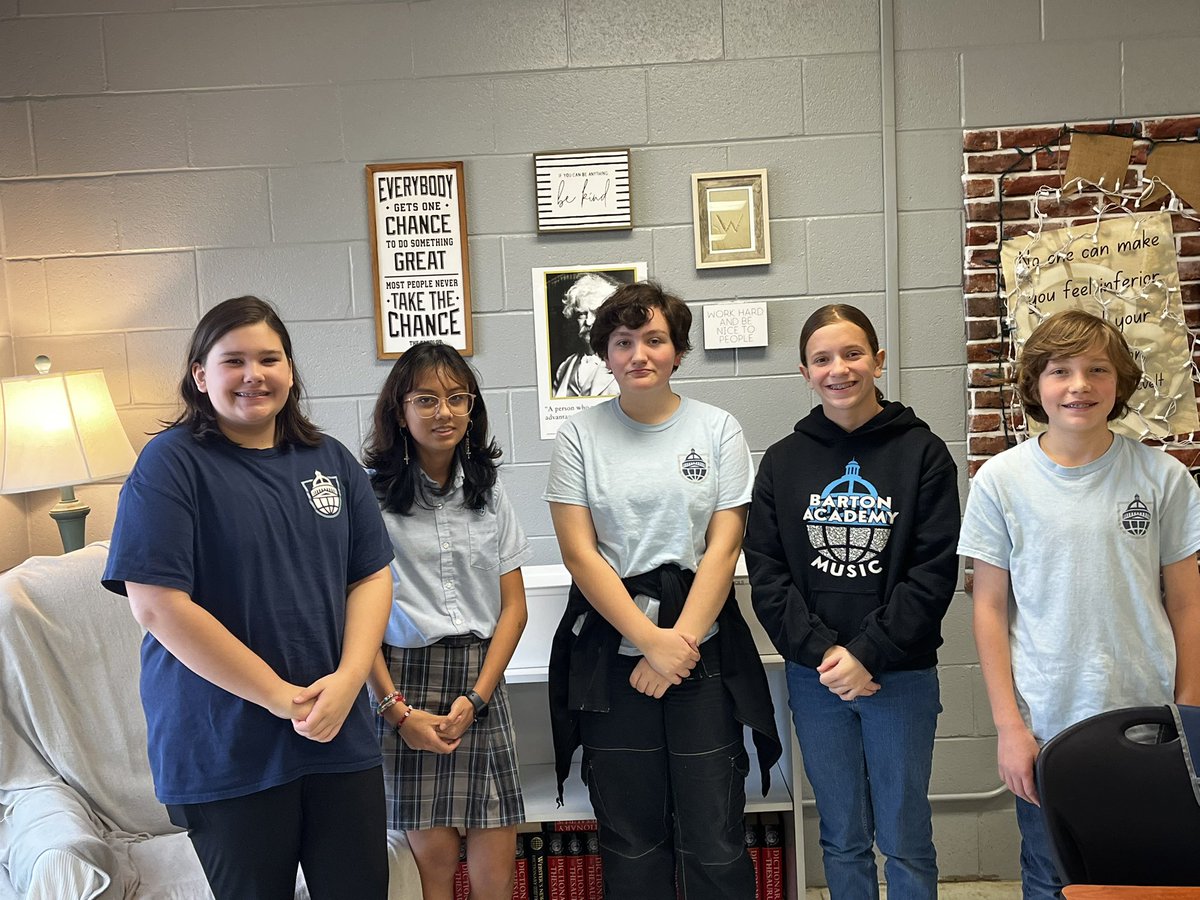 amandau27's tweet photo. Our Barton Middle School Scholars’ Bowl team competed today winning 5 of 6 games and earning a bid to STATE! Way to go, Barton Scholars! 
#bartonexplorers #undertheBartondome @BartonAcademy https://t.co/Os0bahE47z