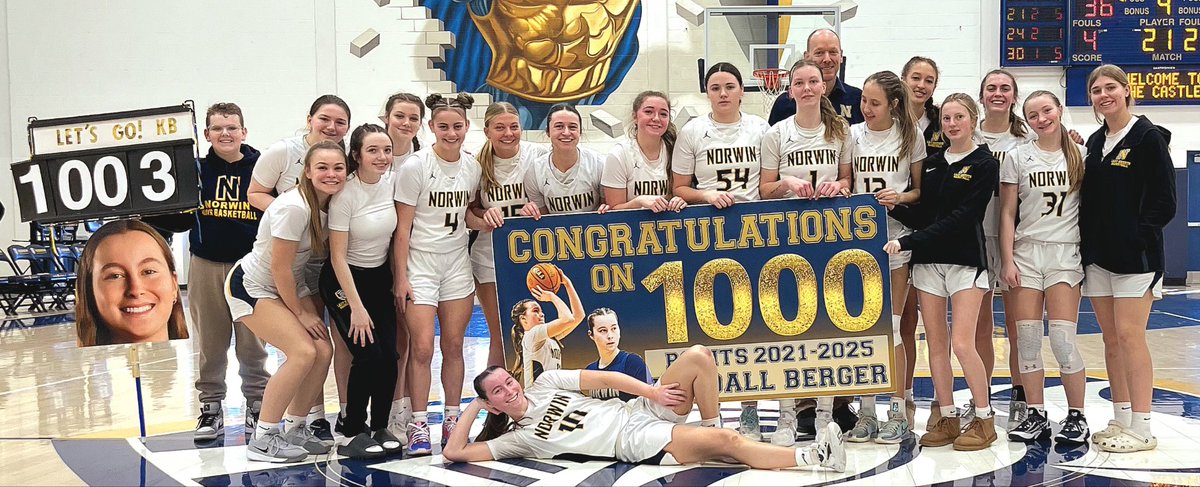Bill Beckner (@billbeckner) on Twitter photo Norwin's Kendall Berger scored her 1,000th career point today in a loss to South Fayette.
Berger, a Clarion commit, now has 1,003 points.
<a href="/norwin_gbb/">Norwin Girls Basketball</a> <a href="/KendallBerger_2/">Kendall Berger</a> <a href="/ClarionWBB/">Clarion WBB</a> <a href="/TribLiveHSSN/">TribLive HSSN</a> #WPIALhoops Norwin's Kendall Berger scored her 1,000th career point today in a loss to South Fayette.
Berger, a Clarion commit, now has 1,003 points.
<a href="/norwin_gbb/">Norwin Girls Basketball</a> <a href="/KendallBerger_2/">Kendall Berger</a> <a href="/ClarionWBB/">Clarion WBB</a> <a href="/TribLiveHSSN/">TribLive HSSN</a> #WPIALhoops