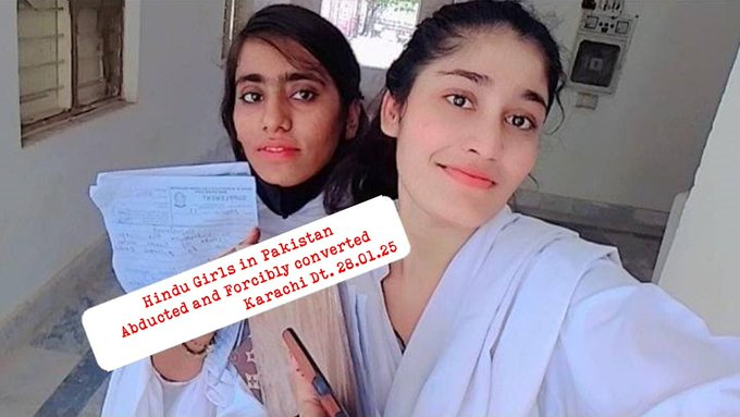 Two minor Hindu girls, Urmila and Kajal were kidnapped at gunpoint and taken to Karachi, #Pakistan on Jan 28th, 2025. Forcefully converted and married off to older Muslim men.
#SanctionPakistan #saveourgirls <a href="/INSIGHTUK2/">INSIGHT UK</a> <a href="/StateDept/">Department of State</a>  <a href="/HouseForeign/">House Foreign Affairs Committee Dems</a> <a href="/UNChildRights1/">UNChildRights</a> <a href="/UN_Women/">UN Women</a> <a href="/AmyMek/">Amy Mek</a>