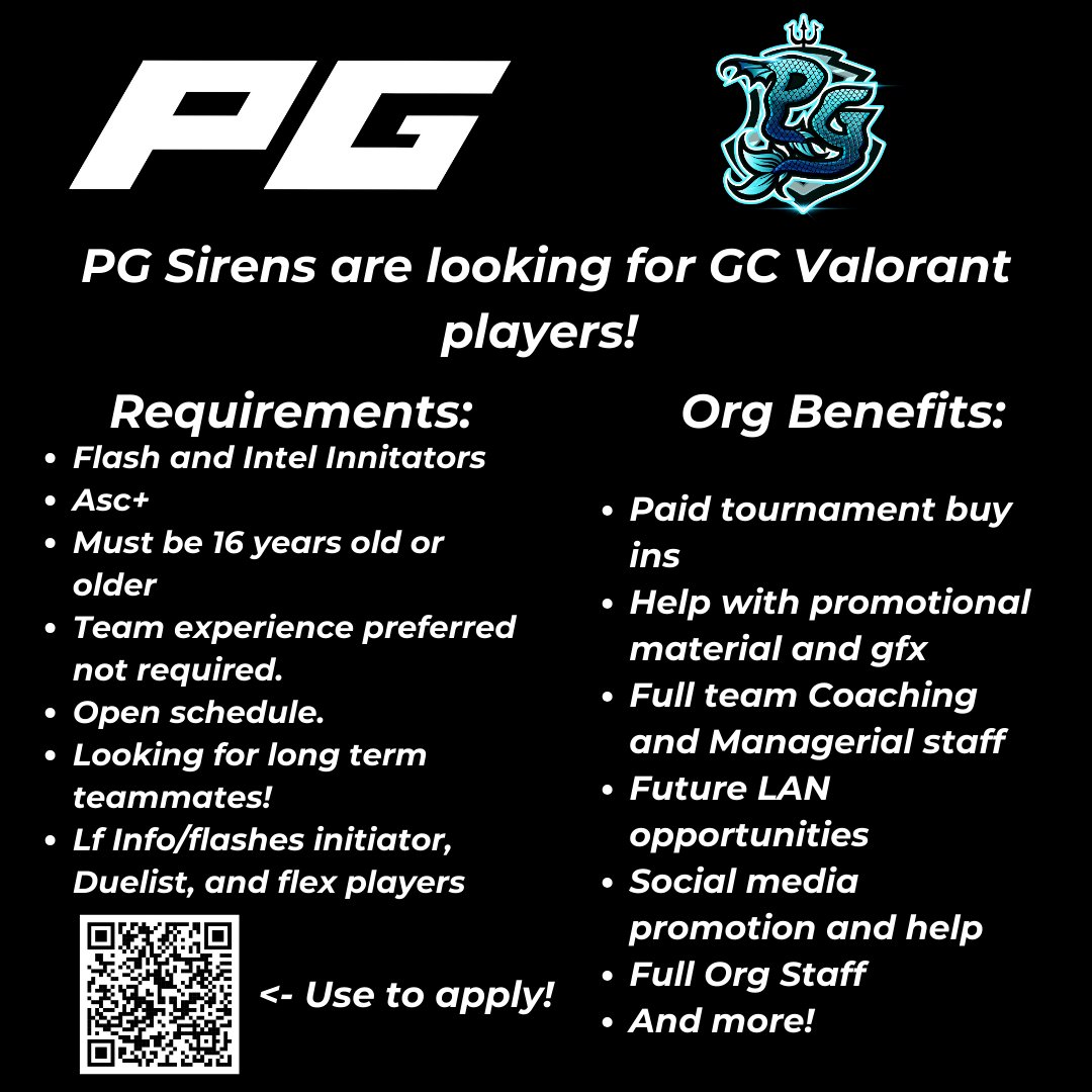 Purpose Gaming (@purposeggss) on Twitter photo We are ready to get our GC team back up and running!
If you are interested feel free to DM this account, fill out the form, or contact <a href="/Whoopssiess/">Whoopss | Katia</a> for more info!
<a href="/gc_lft/">💕GC LFT💕</a> <a href="/ValorCentral/">Valor Central</a> <a href="/LFT_VALORANT/">LFT Valorant</a> <a href="/Hitbox_Americas/">HitBox Americas</a> We are ready to get our GC team back up and running!
If you are interested feel free to DM this account, fill out the form, or contact <a href="/Whoopssiess/">Whoopss | Katia</a> for more info!
<a href="/gc_lft/">💕GC LFT💕</a> <a href="/ValorCentral/">Valor Central</a> <a href="/LFT_VALORANT/">LFT Valorant</a> <a href="/Hitbox_Americas/">HitBox Americas</a>