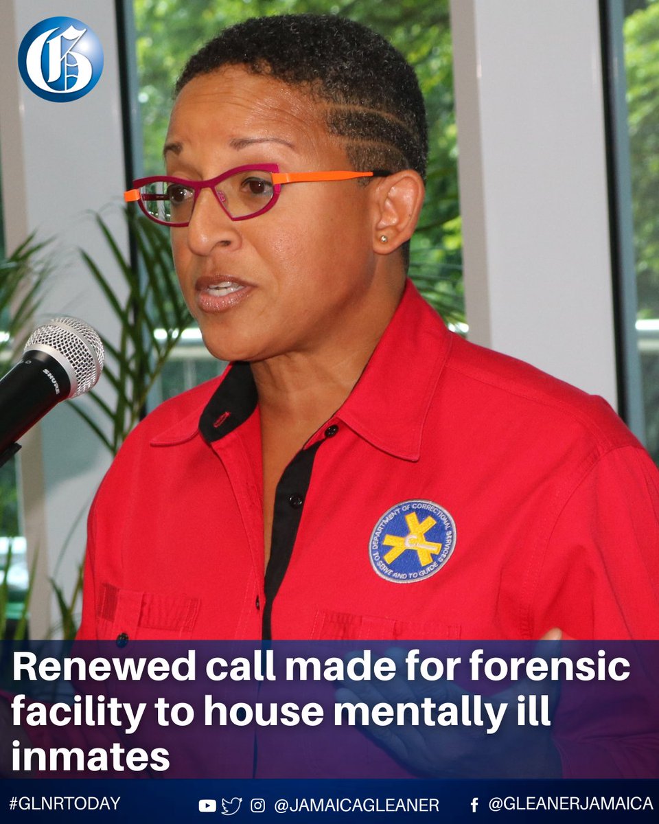 JamaicaGleaner's tweet photo. Donna-Michelle Royer-Powe, director of medical services at the Department of Correctional Services, is reiterating calls for the Government to build a dedicated forensic psychiatric facility to house mentally ill inmates.

Read more: https://t.co/V31TZOj4c3 #GLNRToday https://t.co/cpH3UeH15T