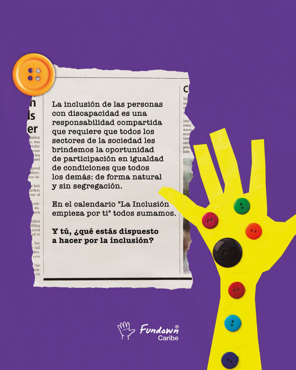 Empezamos #febrero con la portada de este mes de nuestro calendario solidario: "Participa conmigo". Este poderoso mensaje, creado por Mariangel Díaz y Mariangel Valbuena, nos recuerda que la #inclusión es un compromiso de todos.