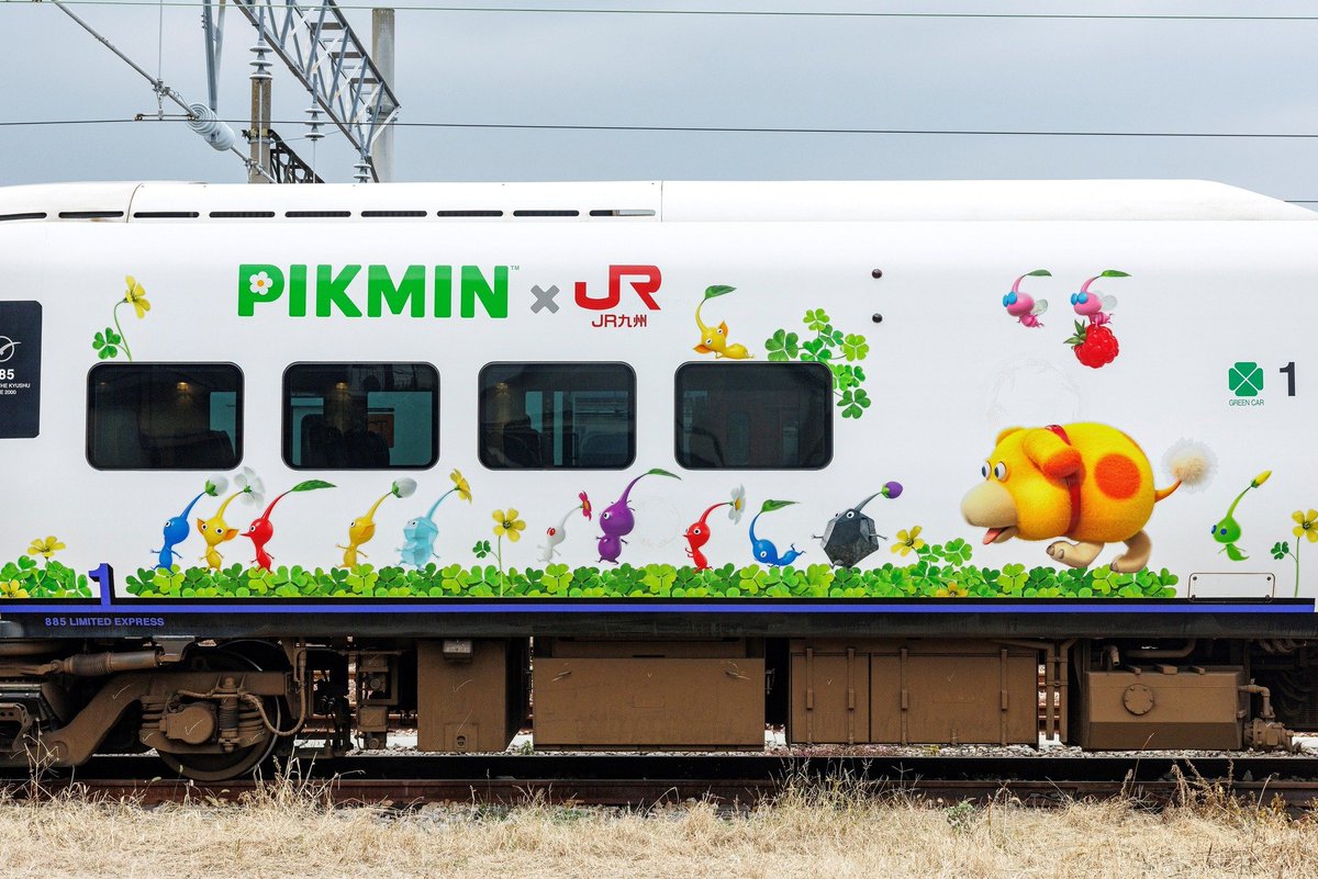 PIKMIN train in Japan 🌻🌷🪻
