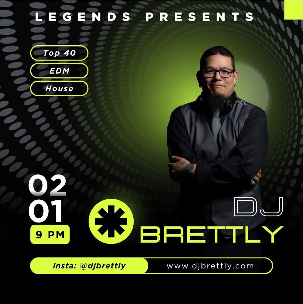 I'll see y'all tonight Legends. 9 pm.