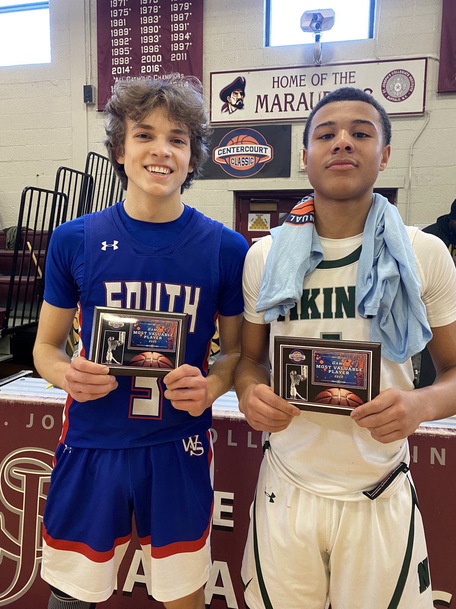 FINAL

Williamsville South 60, Nichols 44

Nate Wilemski (Will South)  &amp;
Tre Paulfrey (Nichols) earn 
Game MVP honors at the #CentercourtClassic