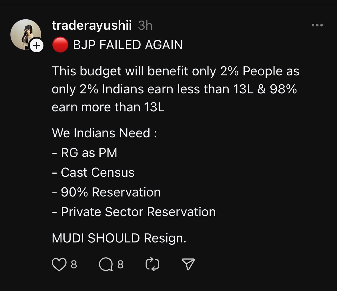 Indian tax payer tweet media