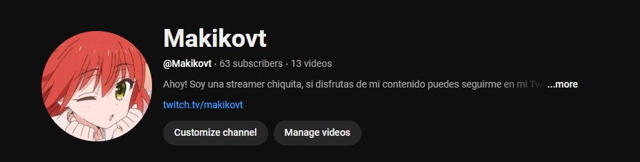POR CIERTO !!

Ya somos 63 personitas en yt! Muchísimas gracias por todo el apoyo que me han dado estos mesesitos, se supone que ahora también podré hacer streams en yt en simultaneo con twitch, asi que me verán un poquito mas por ahi! <3