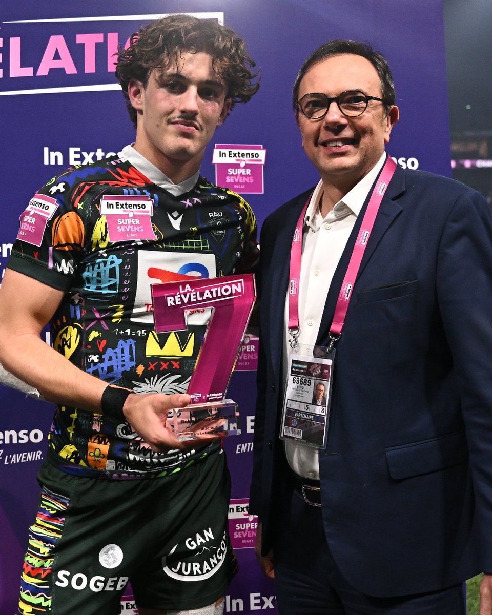 La Révélation <a href="/inextensofr/">In Extenso</a> du tournoi masculin de l'étape finale 2024/2025 est… 🥁

🔥 Grégoire Arfeuil <a href="/SectionPaloise/">Section Paloise Béarn Pyrénées</a> Sevens

Auteur de quatre essais aujourd’hui, il a été l’une des pièces maîtresses de son équipe ✨

#InExtensoSupersevens