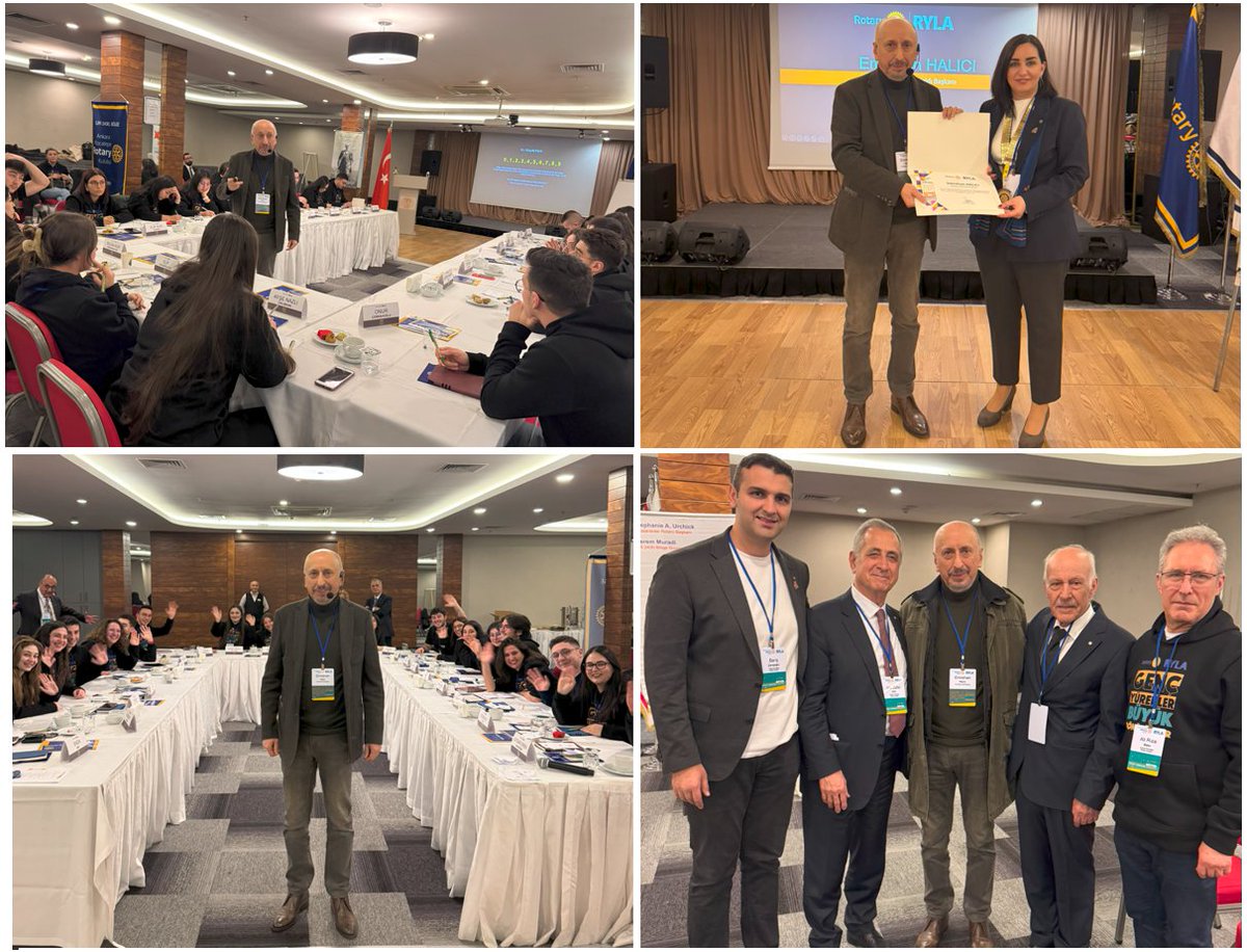 Kocatepe Rotary ve Kocatepe Rotaract Kulübü RYLA Toplantısı'nda öğrencilerle birlikte sorular sorduk, problemler çözdük. 30 Ocak 2025.