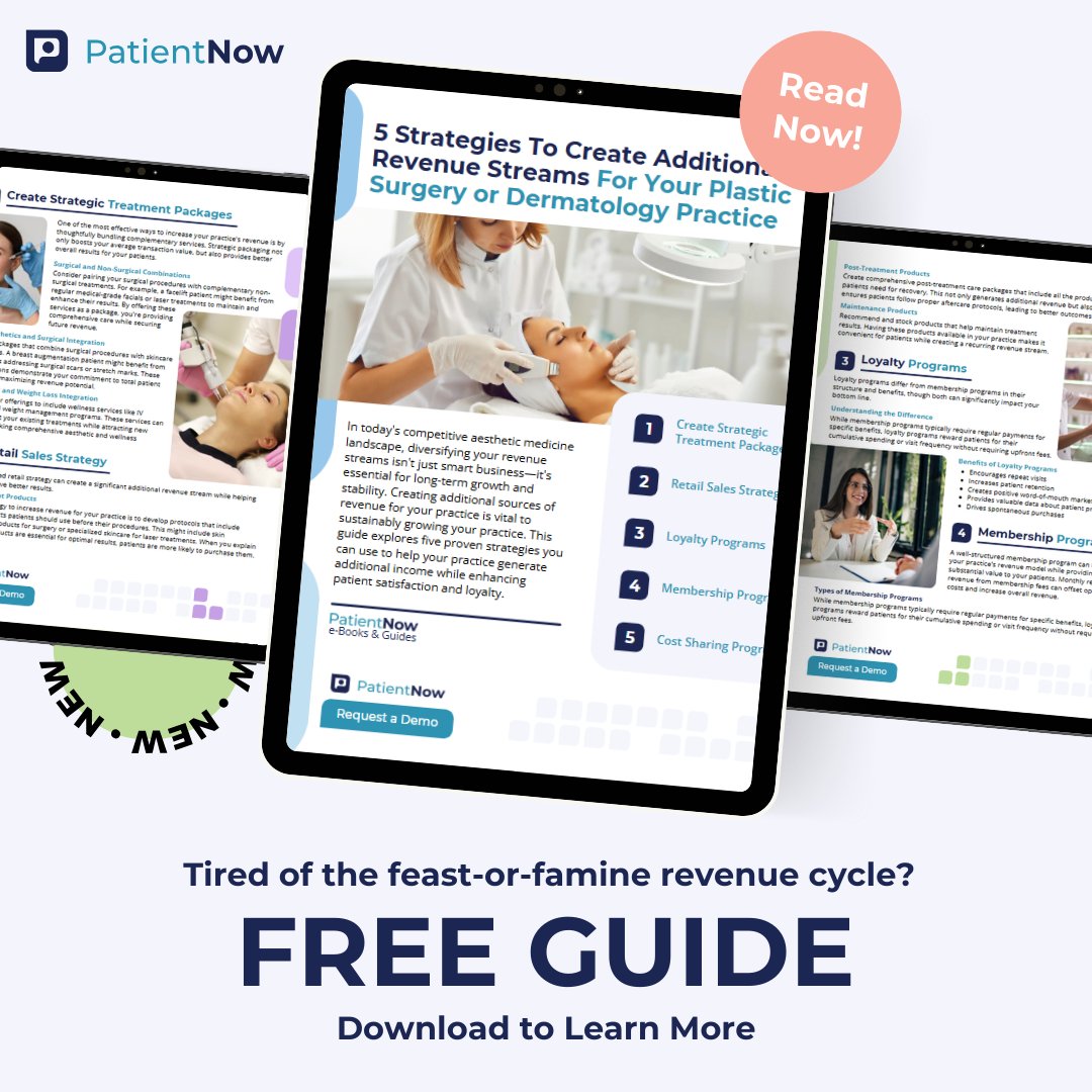 PatientNow_'s tweet photo. Are you leaving money on the table? The most successful aesthetic practices aren’t just relying on treatment revenue—they’re diversifying with sustainable income streams. 🚀Grab your free copy now: https://t.co/BpeuEHWFgA https://t.co/xuhvX7Xkaj