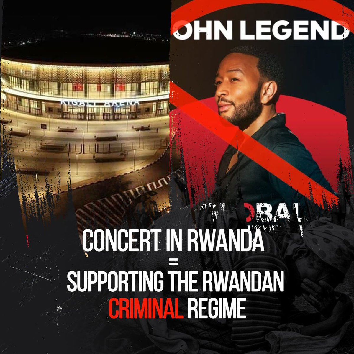 JosephineMawete's tweet photo. Dear John, you have seen our publications and you ignore the Rwandan massacre in Goma to make money in Kigali. Is blood money more important than the lives of millions of Congolese?
@johnlegend 
Cc @_Iragi_ 
#DeboutCongolais #RwandaIsKilling #FARDC https://t.co/zmrkjn3PJg