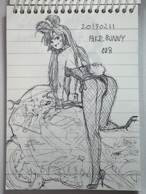 Bike Bunny
これ、需要あるかわからないけど、
全部で60枚くらいあるので
60日後にPDFにまとめて
The Bunny's Tailのキーホルダーさんに差し上げますー 