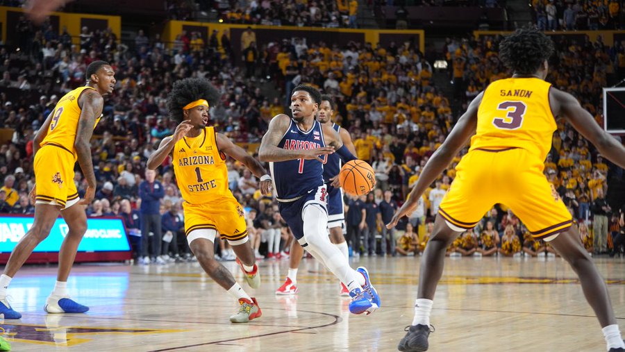 Have yourself a week, Caleb Love! In the past 45 minutes, 2.2 seconds of game time:

➡️ 38 points
➡️ 8 of 12 3-pointers
➡️ 55-foot stunner vs. Iowa State
➡️ Sun Devil killer: 27 points, 6 rebs, 7 assists
➡️ Head-butted by ASU player