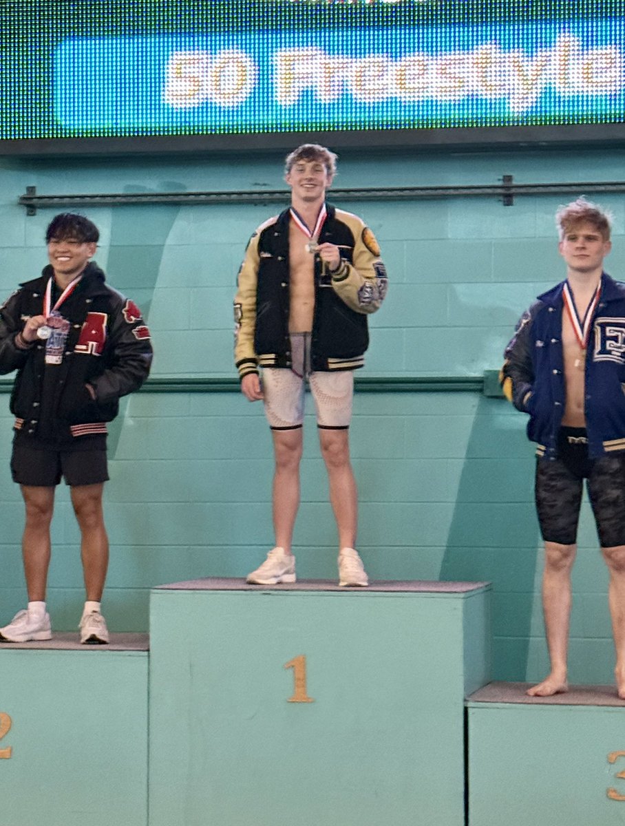 FHSABC_TX's tweet photo. Advancing to region in the 50 Free:
Addie Williford 2nd place
Kylie Kennedy 3rd place
District Champion: Cade Doherty
Keep up the awesome work Falcons! #ptn #fosterswim #fosterfalcons #fosterhs https://t.co/dFILJSkwcR