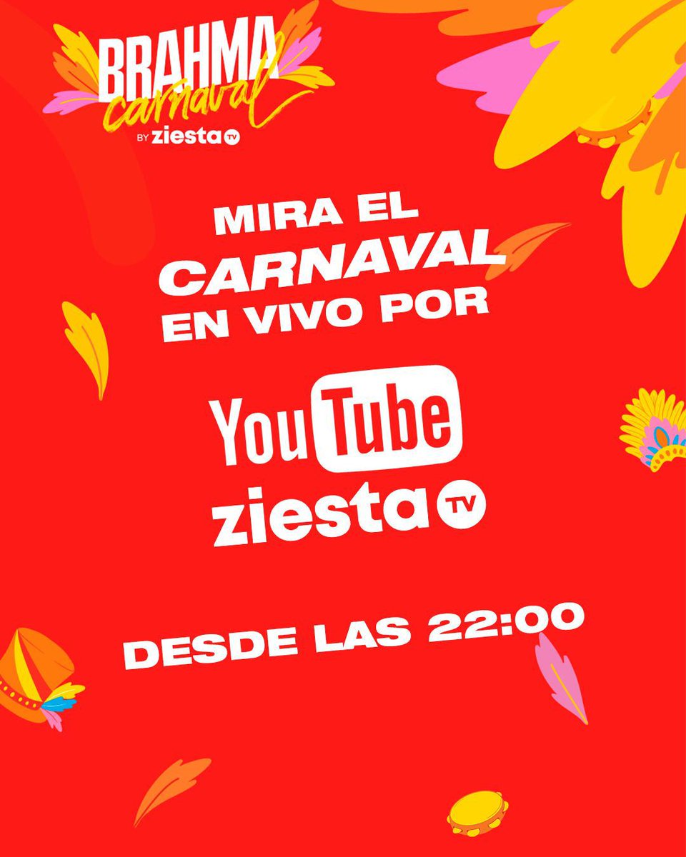 💃😌 ¿Sabés dónde podés seguir los Carnavales de #Corrientes? Por Ziesta 🫶🏻
Te esperamos desde las 22 en youtube.com/@ziestatv