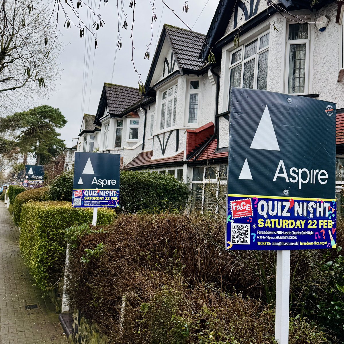 A big thank you <a href="/AspireFurze/">Aspire Furzedown</a> for sponsoring these great promotional boards - and for our lovely friends &amp; neighbours for hosting them in their gardens across Furzedown…
Our Charity Quiz Night on 22 Feb is going to be great - get your tickets now!