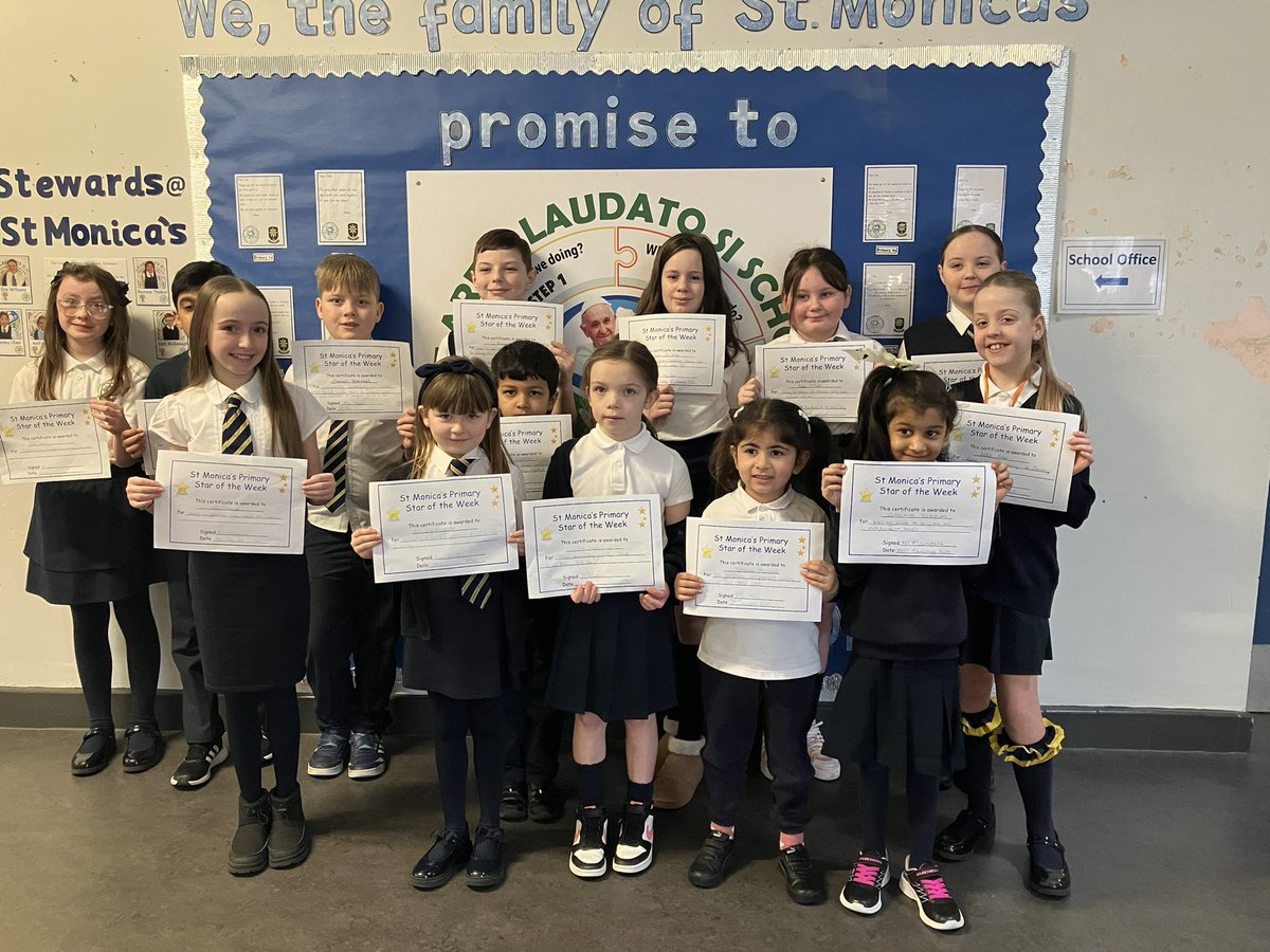 St Monicas Primary (@st_monicas_prim) on Twitter photo Congratulations to our Stars of the Week & Students of the Month! 👏🏼👏🏼👏🏼👏🏼
You are all superstars! 🌟🌟🌟🌟🌟🌟 Congratulations to our Stars of the Week & Students of the Month! 👏🏼👏🏼👏🏼👏🏼
You are all superstars! 🌟🌟🌟🌟🌟🌟