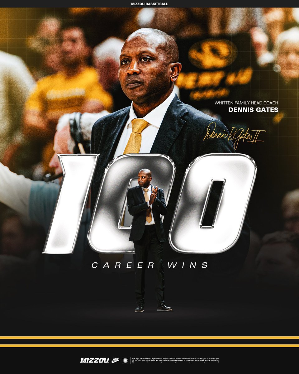 Congrats Coach on 1⃣0⃣0⃣

<a href="/coachdgates/">Dennis Gates</a> // #MIZ 🐯
