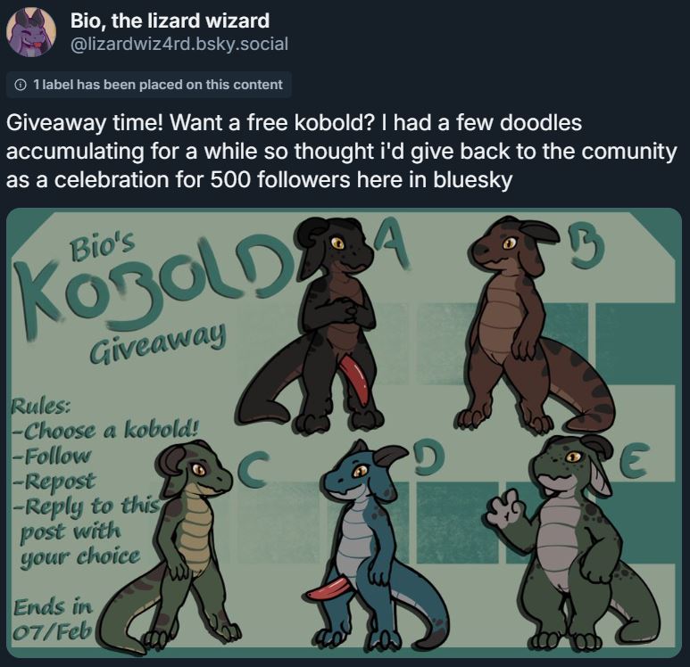 Lizardwiz4rd's tweet photo. I'm giving away some kobolds! Go there and claim one! https://t.co/oRA3wJaLTx