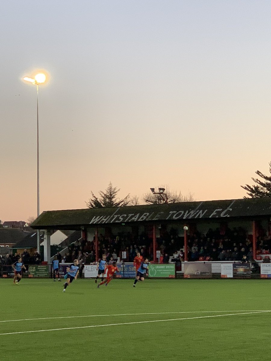 Huge congratulations to <a href="/whitstabletown/">Whitstable Town Football Club</a> for the win today against <a href="/FleetTownFC1890/">Fleet Town FC</a> in the FA Vase. And what a crowd!