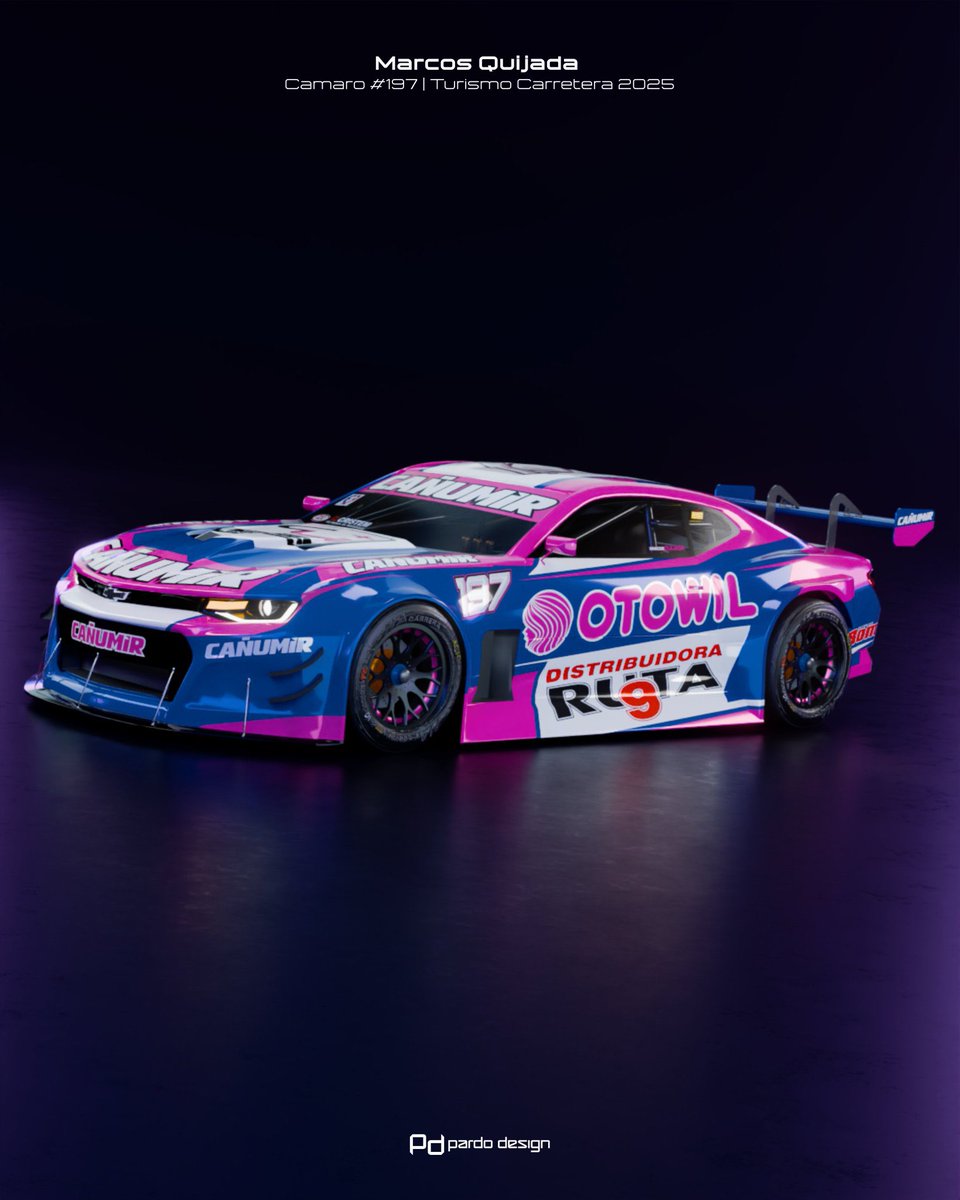 CarburandoTV's tweet photo. Marcos Quijada ya tiene todo listo para la temporada 2025 del Turismo Carretera. El piloto de Escobar presentó el diseño realizado por @pardodesign_ en el Chevrolet Camaro con el que competirá este año. https://t.co/INEOW6hP7n