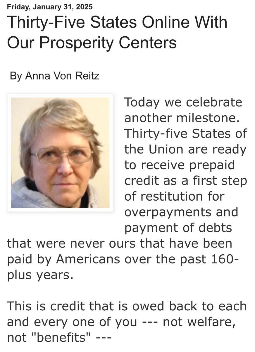 We’ll have you corrected your status and brought yourself back to the land and soil and become an ASN American State National? When your parents signed your birth certificate they unknowingly put you out to Sea. paulstramer.net/2025/01/thirty…

Click on this link and contact your State