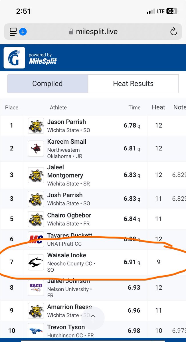 Neosho XC/TF tweet media