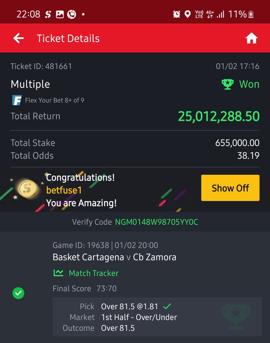 BETFUSE1's tweet photo. Jah blessings always🥳
One cut 125million
25million secured in the bagg🔥🔥

Big congratulations to everyone https://t.co/RsCY8RWdfI