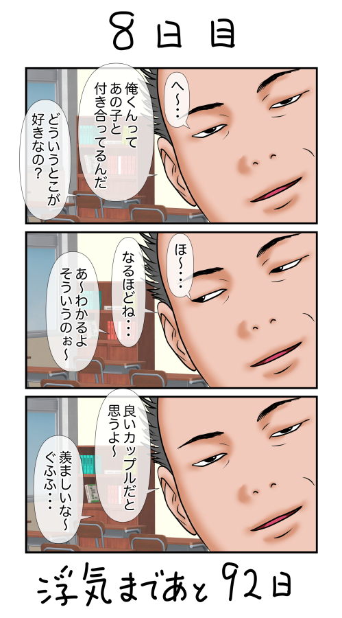 100日後に浮気する彼女  
8日目🙂
きな臭くなって参りました 