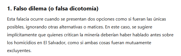 PPenVIvo's tweet photo. Lo que usas en tu argumento se llama "Falso Dilema"  ¿Qué pasa con los que SI se pronunciaron contra las pandillas y mafias, pero que no están de acuerdo con la Mina? Solo das 2 opciones como si fueran las únicas y así polarizas y ganas el aplauso fácil a los que no quieren pensar. Aplaudo tus logros, pero no caigas en las politiquerías que usan los populistas, creo que puedes tener un gobierno inteligente.