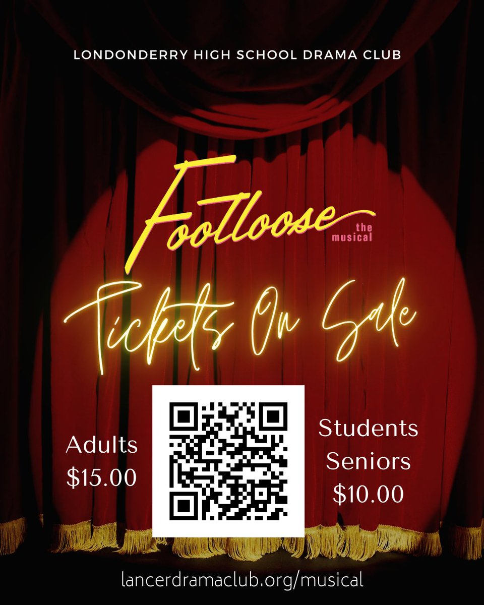 LHS Drama (@lancerdramaclub) on Twitter photo We are heading to Bomont, and we are almost there! It is time to buy your tickets, seats are still available for all shows! Visit lancerdramaclub.org today to get your tickets. <a href="/Londonderry_lhs/">Londonderry High School</a> We are heading to Bomont, and we are almost there! It is time to buy your tickets, seats are still available for all shows! Visit lancerdramaclub.org today to get your tickets. <a href="/Londonderry_lhs/">Londonderry High School</a>