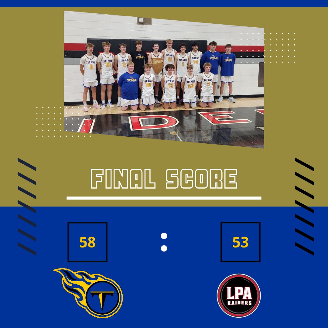 BBB FINAL (Titan-Raider Challenge):

NCE-UH 58
LPA 53

The Titans take home the shield! Congrats to 3rd, 4th, 6th, 8th, C and Varsity for taking home victories! Great day of basketball! 

<a href="/krjbkrjmkkcq/">KRJB KRJM KKCQ Radio</a> <a href="/MinnesotaScores/">Minnesota-Scores.net</a> <a href="/mnbasketballhub/">MN Basketball Hub</a> 
<a href="/MNScoreFeed/">MN ScoreFeed</a>
<a href="/PTPConference/">Pine-to-Prairie Conference</a>