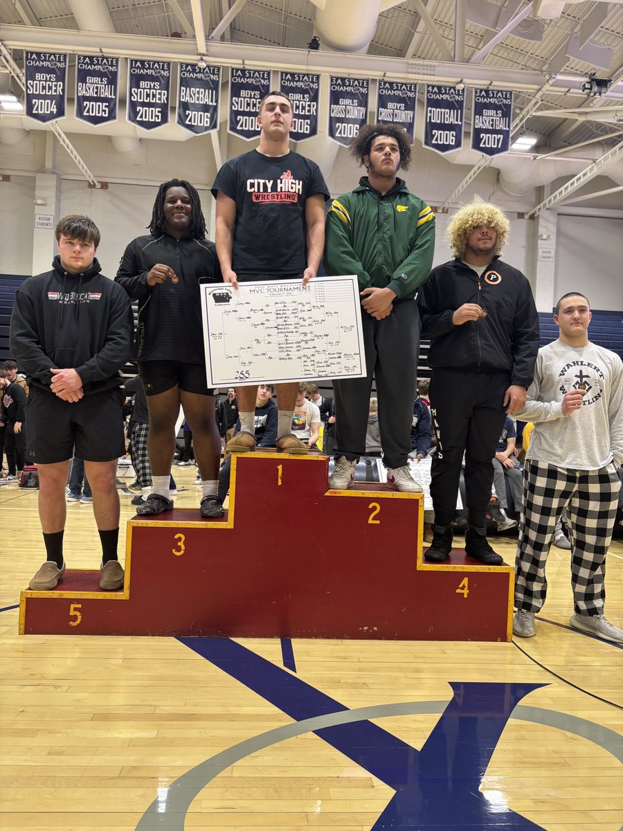 The boys showed real fight and had a lot of success at the Super Meet MVC Conference Tournament. 8 of the 11 wrestlers placed in the top 8 with these 4 making the podium: 106 Kylan Walsh (4th), 126 Brent Becerra (5th), 138 Aidyn Roman (4th), &amp; 285 Anthony Keys (2nd) <a href="/CRCougars/">CR Kennedy</a>