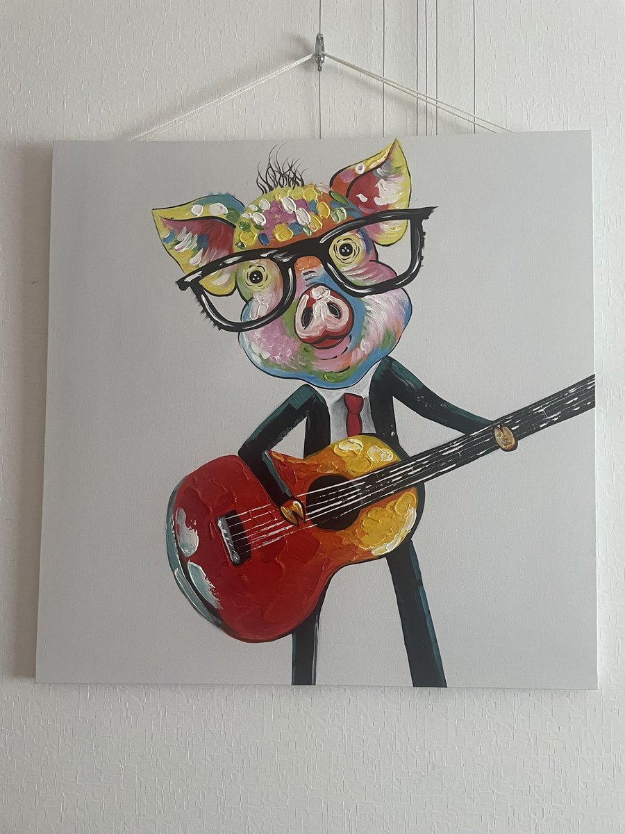 whiter462's tweet photo. とある場所で見かけた良い感じの油絵。 https://t.co/1KNYz8Pes5
