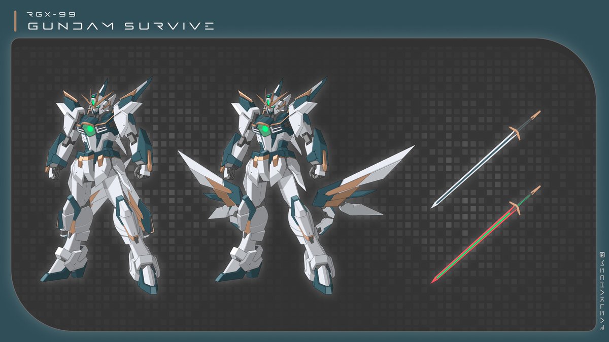 RGX-99 GUNDAM SURVIVE フリーダムジャスティス系の素体にどことなくEW
