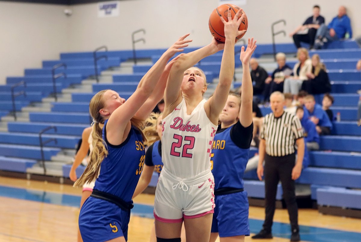 Official #'s from York's 39-29 win over Seward:
Chloe Koch 11 pts (4/7), 5 reb, 3 ast, stl
Lainey Portwine 8 pts (3/5), 9 reb, 2 ast, 2 stl, blk
Addison Andersen 6 pts (2/2), 3 reb, 3 ast
Reese Hirschfeld 5 pts (2/3), 4 reb
Kinslee Kern 5 pts, 4 reb
Sydney Jacobsen 4 pts, 4 reb