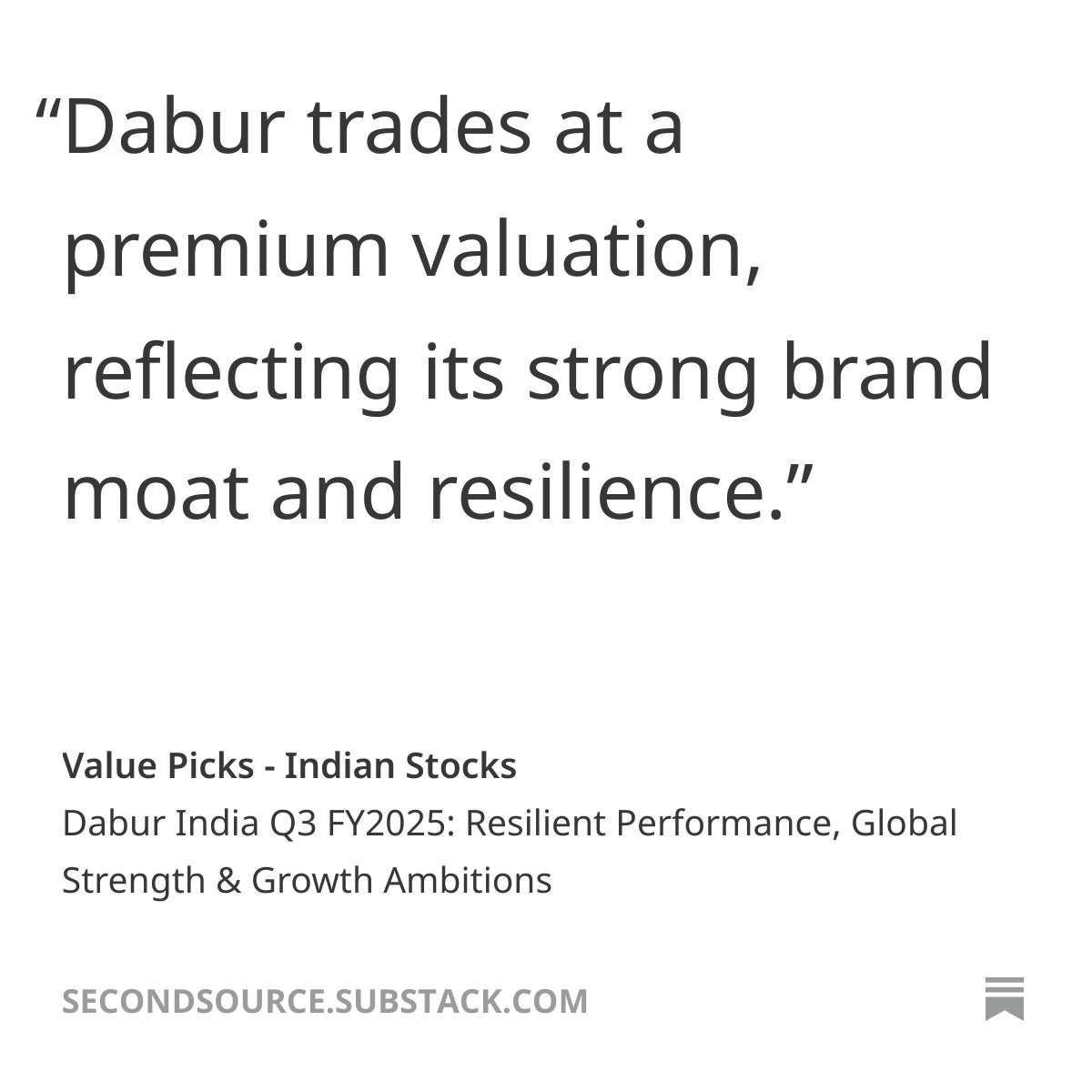 SecondSRC's tweet image. 📊 Dabur Q3FY25 Results:

Revenue: ₹3,355Cr (+3.1% YoY)
Int'l Business: +18.9% growth 🌍
Foods: +30% YoY surge 🚀
Operating Profit: ₹682 Cr (+2.1%)
Key Focus: Ayurveda expansion, rural penetration &amp;amp; premium portfolio #DABUR #StockMarket #ValuePick

fin.ctoi.in/dabur-q3-fy25-…