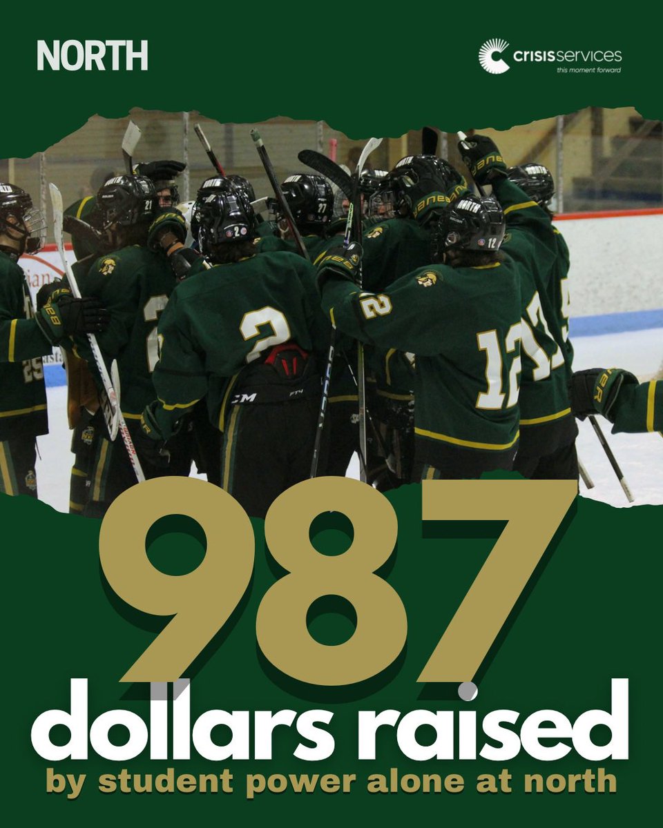 We can't thank everyone enough for donating to Crisis Services this past week!

Our student body raised $987. Combine that with Clarence’s $500, and we raised about $1,500 from the two schools alone!

Stay tuned for more about our corporate sponsors who also contributed!