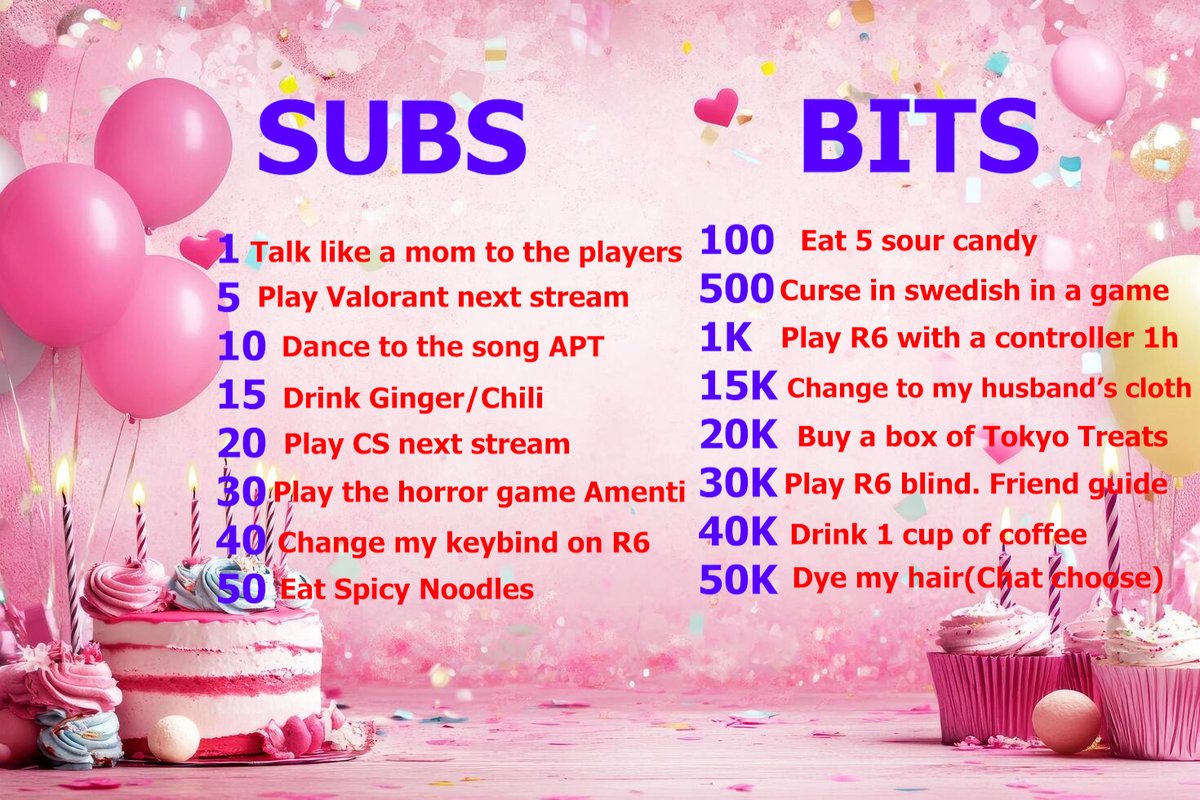 On monday Feb 3rd at 2pm CET we're having a birthday stream!!! And it's packed with stuff!

I'm turing 40!! I'm gonna be an old lady! 😂

And we're also gonna celibrate 1 year in <a href="/RisingNorCal_/">NorCal Rising</a> and 1 year as @ubisoft partner!

The #SixInvitational in Boston is starting as well in