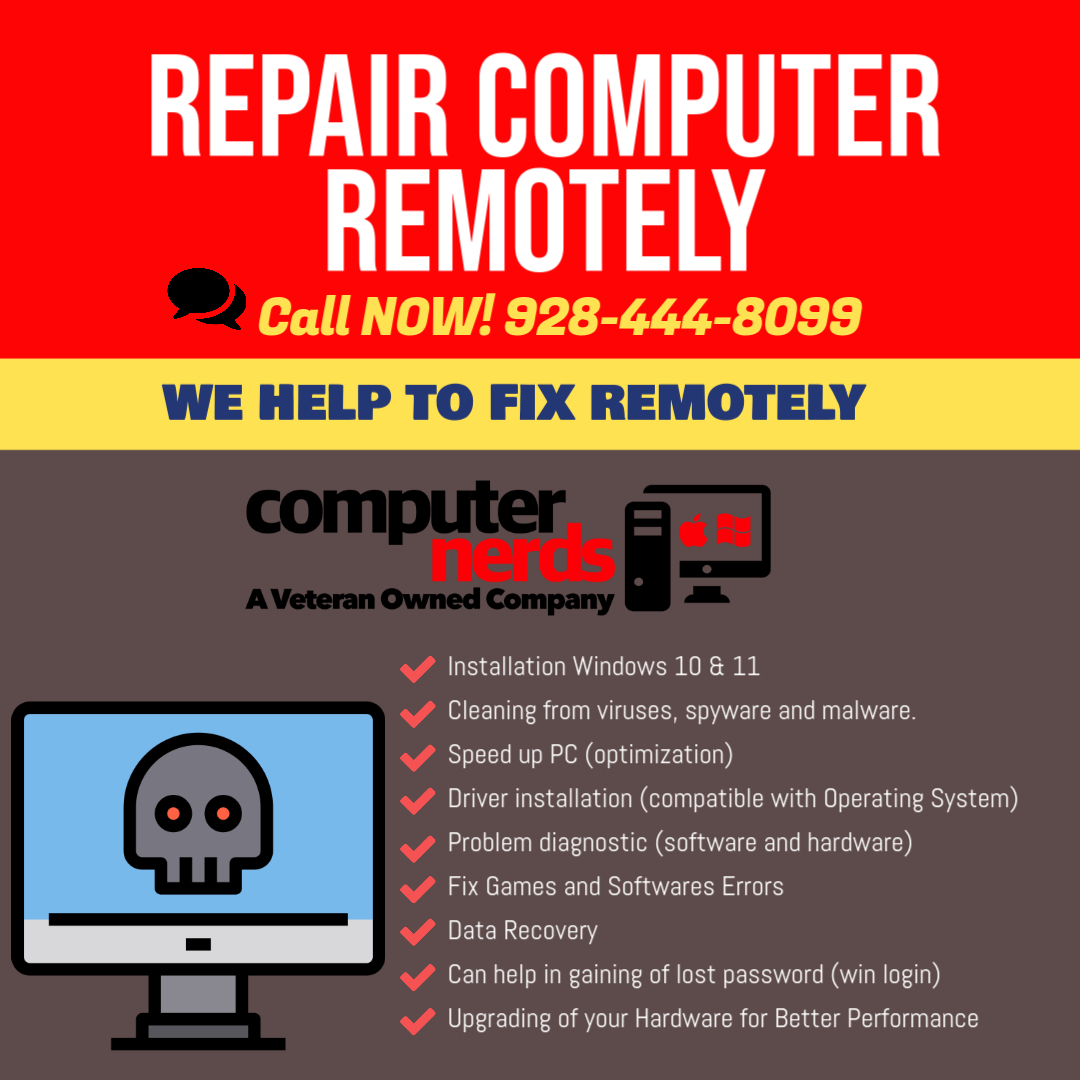 Computer_Nerds's tweet image. Expert remote support from a veteran-owned business. #ComputerRepair #TechSupport
