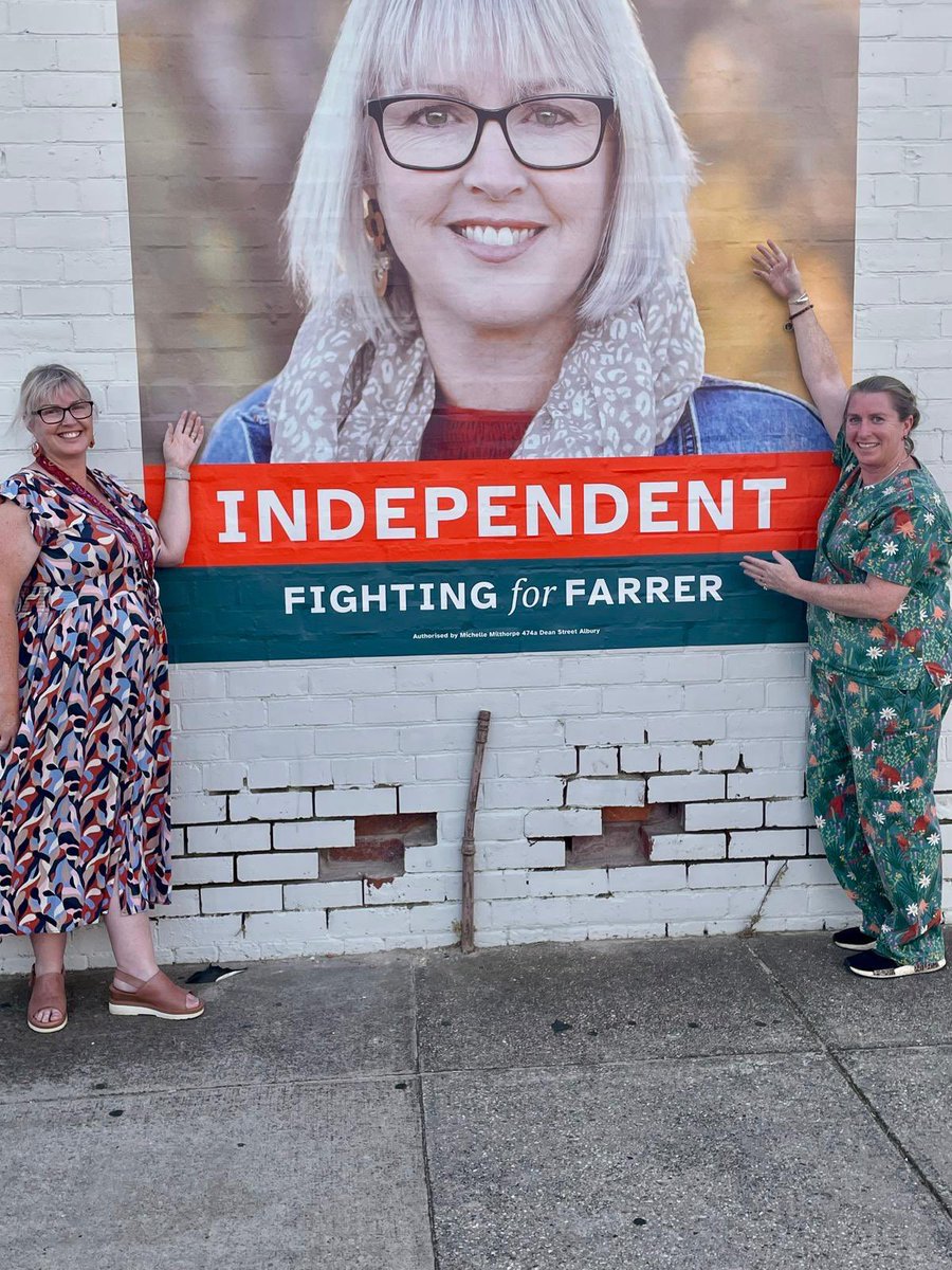Check out what appeared this week in #Albury generously donated by some local supporters - we bloody love it

Keen to help too? ➡️ 🔗 michellemilthorpe.com.au

#AusPol #Farrer #MichelleMilthorpe #Michelle4Farrer #FightingForFarrer #TooSafeForTooLong #IndependentsDay