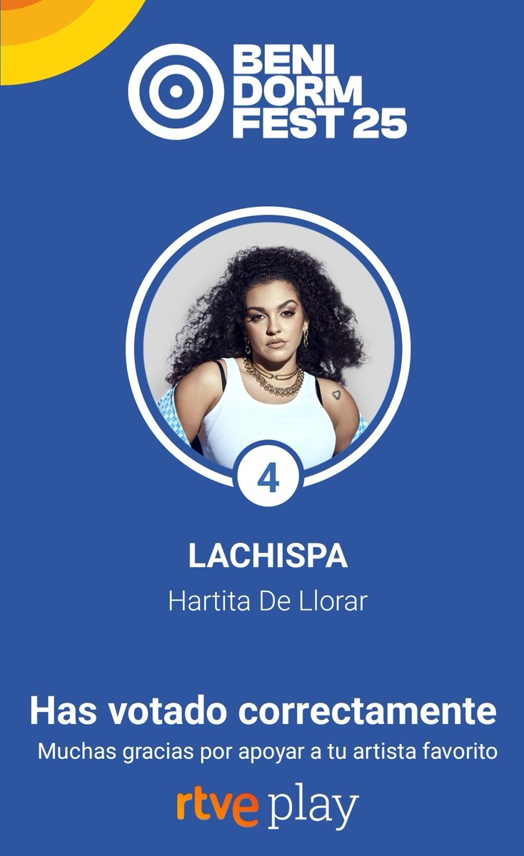 _berzosamaria's tweet photo. Mi voto #BenidormFestFinal https://t.co/I5akZ9cj5J