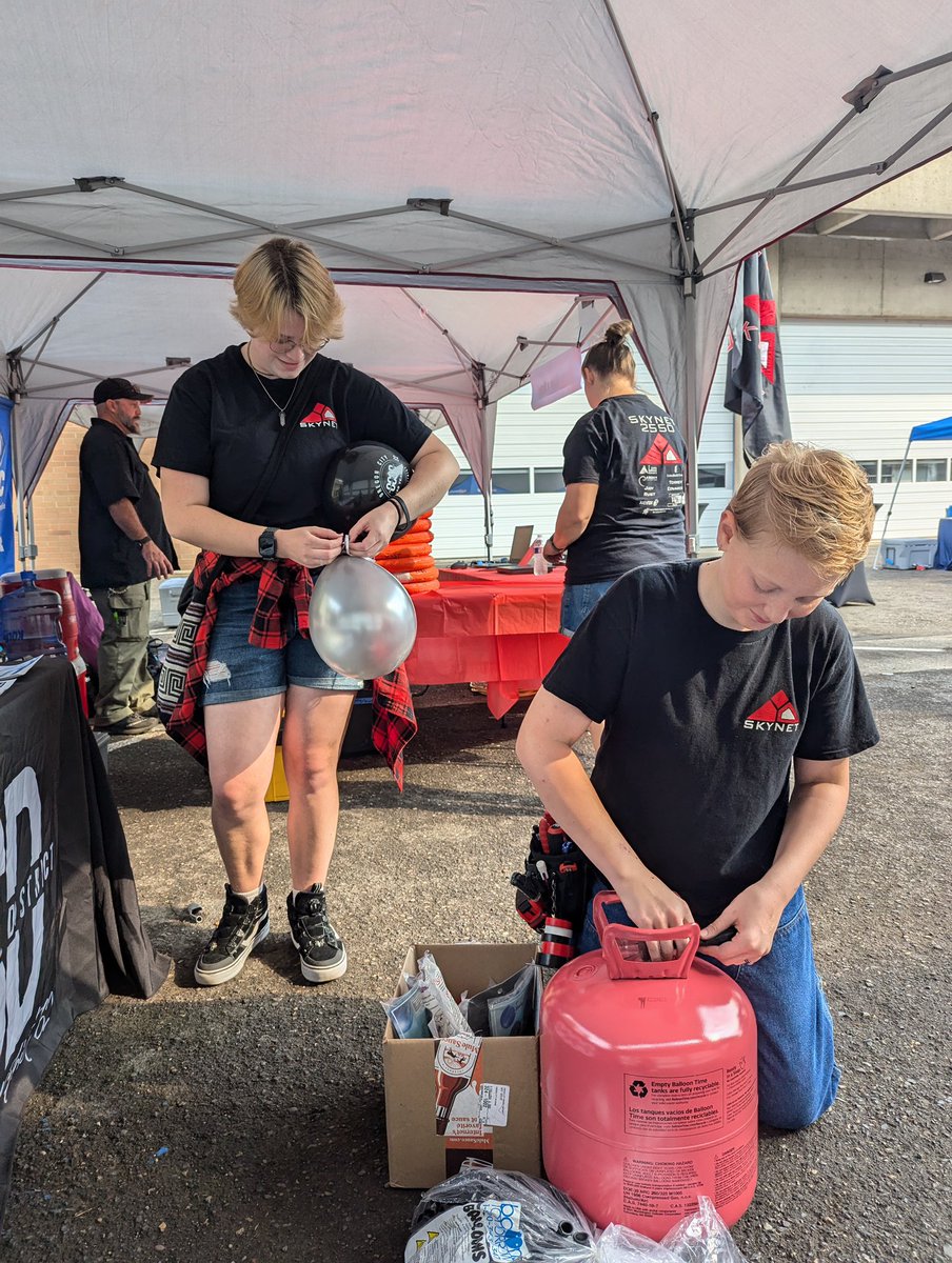 Skynet_Robotics's tweet image. “Caliber Cruise In” at CCC from this summer! It was absolutely mesmerizing to get to see all the people come and view our robots Judy and Swerve Drive.