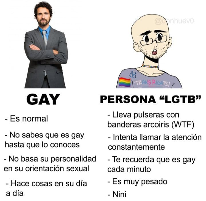 Martinipur1's tweet photo. @laderechadiario Hay que separar a los LGBT (ideología) de los gays (orientación) Por culpa de estos degenerados que visten asi es que aun hay gente que piensa que la homosexualidad es una pervercion sexual y no un simple rasgo d una persona. https://t.co/dlugawYEf1