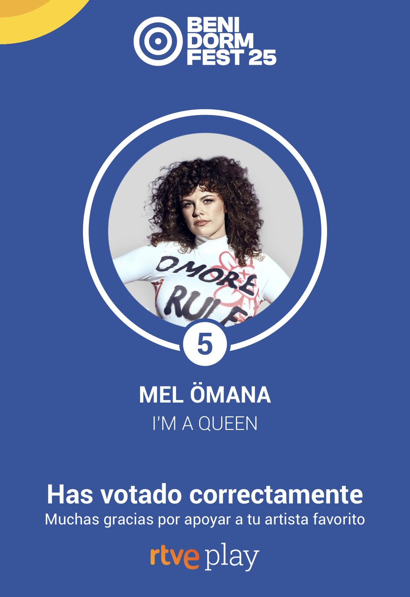 panamanu_'s tweet photo. Mi voto para la Queen #benidorfest #benidormfestfinal https://t.co/G9KPoYdAAt