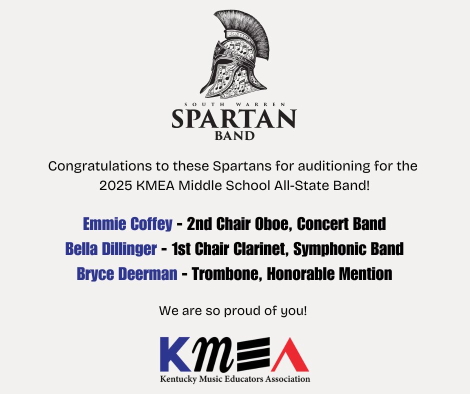 SWMS_Band's tweet image. Congratulations, Spartans!!